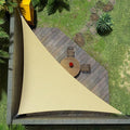 Amgo Custom Size 8' x 15' x 17' Beige Right Triangle Sun Shade Sail UPF50+ AGTAPRT12, Order to Make Canopy Awning, 95% UV Blockage, Water & Air Permeable, Commercial Standard (We Customize)