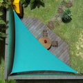 Amgo Custom Size 18' x 18' x 25.5' Turquoise Triangle Sun Shade Sail UPF50+ AGTAPRT12, Order to Make Canopy Awning, 95% UV Blockage, Water & Air Permeable, Commercial Standard (We Customize)